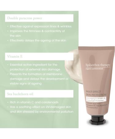 Spilanthox therapy - Multi Effect Skin Protection - Skin Care with SPF 30 for Anti-Ageing & Bluelight Protection - Dermatologically Tested - Sun Cream - Vegan Cosmetics - 30ml - Buy Online on GoSupps.com