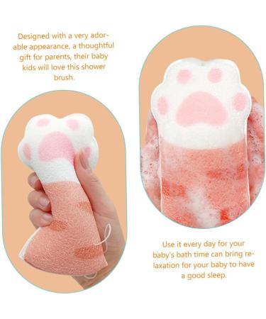 minkissy Cat Paw Bath Wipe Infant Bath Sponge Cat Paw Shower Sponge Toddler Bath Sponge Bath Sponges Back Brush Dry Brush for Body Baby Kids Bath Sponge Cartoon Bath Sponge Painless Newborn 12.5x7.5cm - Buy Online on GoSupps.com