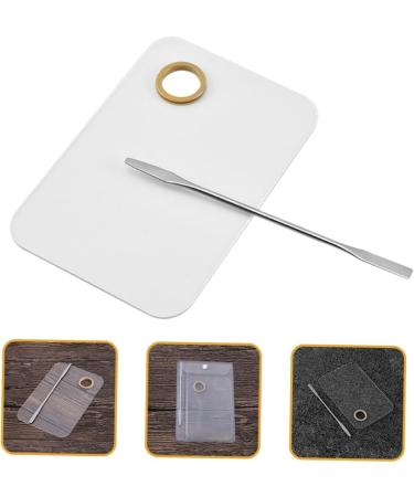 Buy Hemoton 2 Sets Beauty Palette: Acrylic Makeup Mixing Tray & Stainless Steel Nail Palette for Eyeshadow & Foundation - International Shipping Available - Buy Online on GoSupps.com