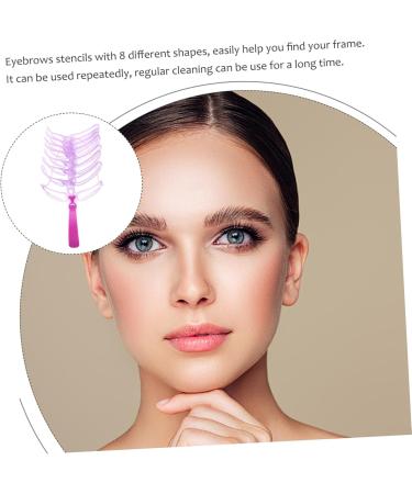 NOLITOY Set 8 Three-dimensional Eyebrow Card Eyeliner Stencil Eyebrow Makeup Stencil Eyebrow Ruler Make up - Buy Online on GoSupps.com