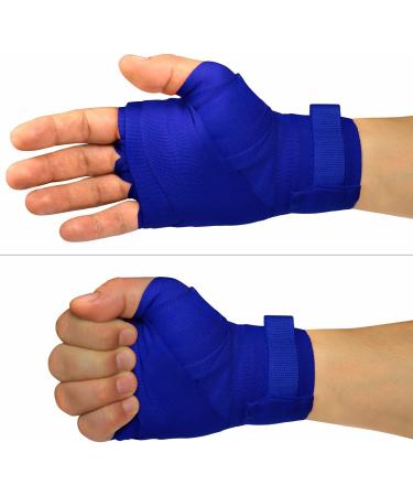 Muvin Boxing Hand Wraps - 180 Inches Semi-Elastic Blue - 1 Pair for Men & Women | Kickboxing, Muay Thai, MMA, Krav Maga - Combat Sports - Buy Online on GoSupps.com