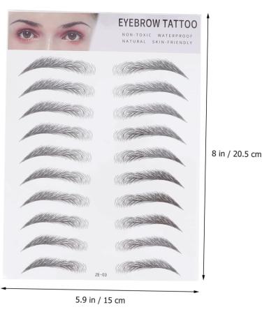 DOITOOL 2pcs 3d Eyebrow Stickers Makeup Eyes Brown Natural Simple Hair- Eyebrow Stencils 6d Make up The Lazy - Buy Online on GoSupps.com