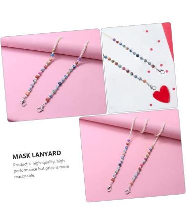 JECOMPRIS 2pcs Anti-Drop Chain for Face Masks & Glasses - Beaded Lanyard with Artificial Pearls - International Shipping Available - Buy Online on GoSupps.com