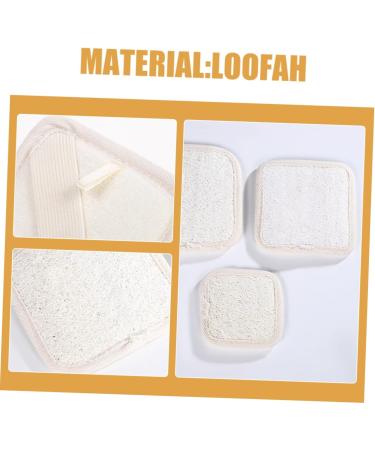 5pcs Loofah Shower Rub & Exfoliator Pads - Makeup Remover Bath Scrubber & Facial Scrubber for Ultimate Skin Care - Square Loofa Sponge Pack - Buy Online on GoSupps.com