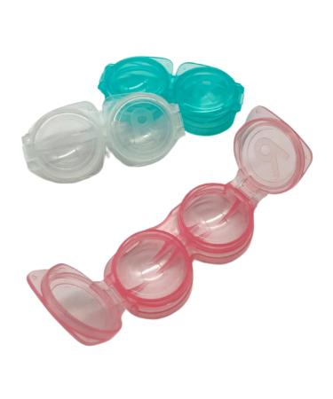 Traptix Eyesbear - foldable & economical contact lens container (1x) - solid lid - less liquid consumption - odor -free contact lenses Storage (pink) 1x - pink 1er - Buy Online on GoSupps.com