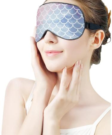 Mermaid Scales Sleep Mask for Women | Adjustable Eye Shades Cover | Comfortable & Stylish Sleep | International Shipping - Buy Online on GoSupps.com