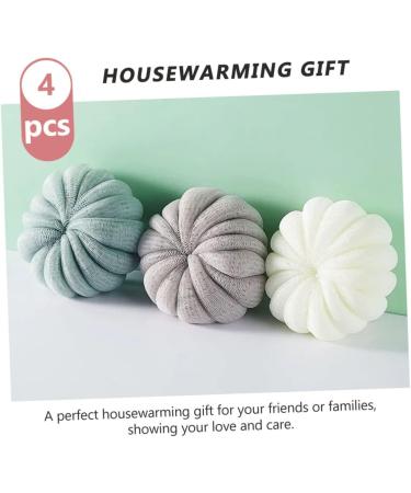 4pcs Pumpkin Bath Balls | Exfoliating Shower Sponges & Loofah Scrubber for Body Care - International Shipping Available - Buy Online on GoSupps.com