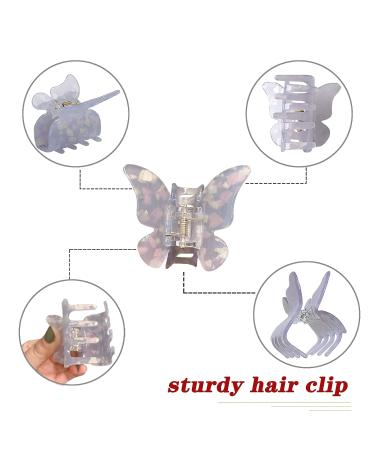 5PCS Pink Butterfly Hair Clips for Girls & Women | Nonslip Claw Clips for Thick Hair - Buy Online on GoSupps.com