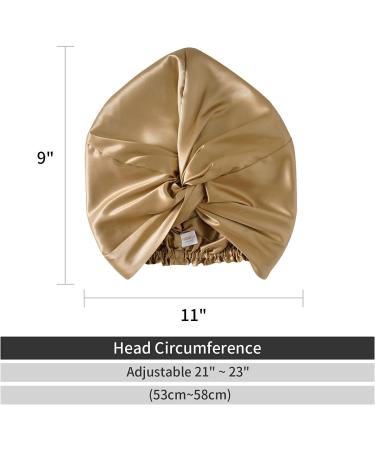 ZIMASILK 22 Momme Organic Pure Mulberry Silk Bonnet | Silk Sleep Cap for Women Hair Care | Golden Color | One Size - Buy Online on GoSupps.com