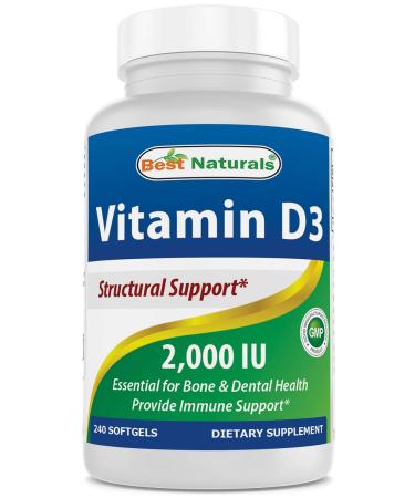 Best Naturals Vitamin D3 2000 IU 240 Softgels