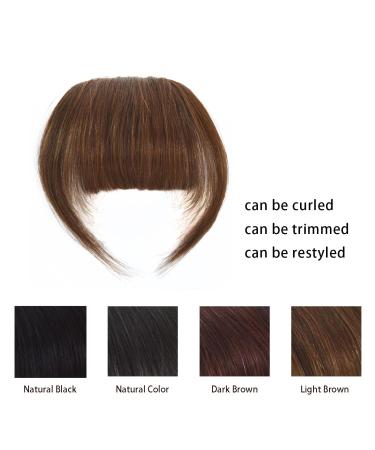 Buy Clip in Bangs One Piece Pony Hair Clip 100% Remy Human Hair for Women & Girls Light Brown French Bangs - Buy Online on GoSupps.com