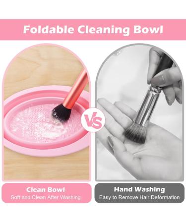 Miralith Makeup Brush Cleaner Set Makeup Brush Cleaning Mat with Hanging Drying Net for Cleaning Portable Silicone Makeup Brushes Cleaner for Girls Gifts Easy to Cleaning Makeup Brush Cleaner - Buy Online on GoSupps.com