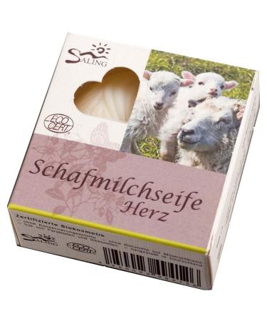 Sheep's milk soap heart in a folding box 130 g (1 pack)