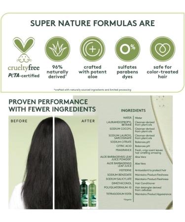 Super Nature Potent Aloe Gentle Moisture Shampoo 30 oz - Ideal for All Hair Types - Nourishing & Moisturizing Formula - International Shipping Available - Buy Online on GoSupps.com