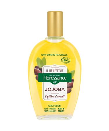 Floressance - Organic Jojoba Vegetable Oil - Tones - Cosmebio Certified - 50 ml Bottles - Pack of 2