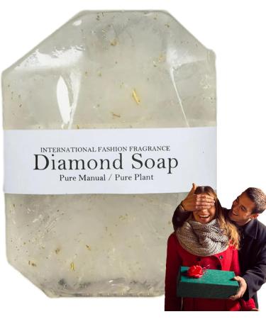 Savon aux pierres pr cieuses savon pour les mains en forme de pierres pr cieuses | Barres de savon faites la main avec feuille d or Hydratant nettoyant savon parfum aide adoucir la Tedious Jasmin dor  - Buy Online on GoSupps.com