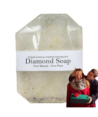 Gemstone Soap Handmade Gemstone Soap - Natural Moisturizing Gentle Bar Soap with Gold Leaf | Cleansing Moisturizer Bath Soap Scented Body Soap