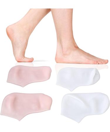 2 Pairs Silicone Moisturizing Socks for Dry Cracked Feet Care Softening Repairing Improve Calluses Dead Skin Hydrate Slick Foot Skin Foot Care Socks Set with High Elasticity - Buy Online on GoSupps.com