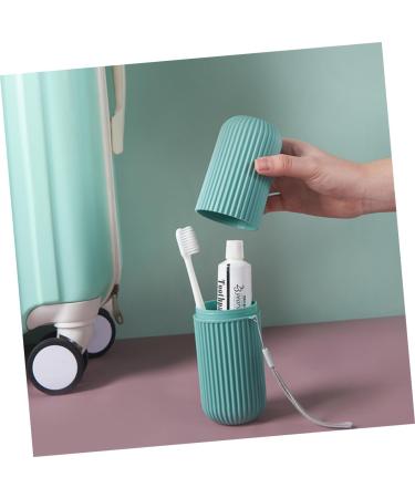 IWOWHERO Travel Toothpaste Brush Container - 2 Piece Tooth Cleaning Organizer | Green | 5.5x5.5x19cm - Perfect for International Shipping - Buy Online on GoSupps.com