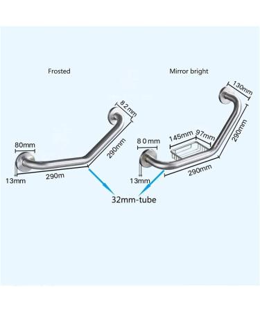 Toilet Safety Armrest Grab Bar Anti Slip Grab Bars for Bathroom Upgrade Bathroom Grab Bar 11.5X11.5 inch Angled Bath Handrail - Buy Online on GoSupps.com