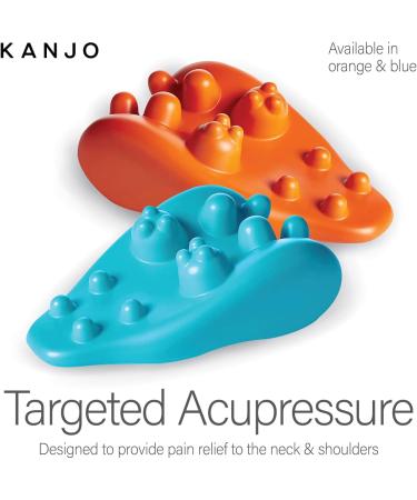 Kanjo Acupressure Neck Pain Relief Cushion | Cervical Traction Device for Muscle Tension | Helps Relieve Neck & Shoulder Pain | FSA & HSA Eligible - Blue - Buy Online on GoSupps.com