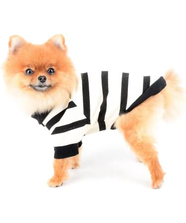 Paidful Striped Dog Shirt for Small & Medium Dogs | Breathable Tank Tops for Puppies & Cats | Summer Pet Vest with Red Heart | Ideal for Chihuahua & Yorkie | Size M: 25cm Back 38cm Chest Yellow - Buy Online on GoSupps.com