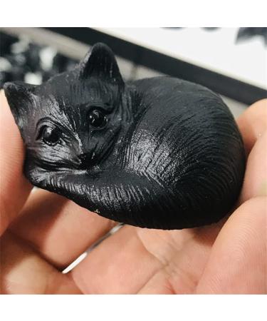 Natural Crystal Rough Natural Crystal Rough Specimen Natural Obsidian Hand Carved with Lovely Kitten Crystal and StonePolished DecorStone (Color : Light) - Buy Online on GoSupps.com