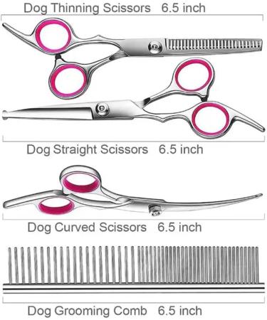 Premium Dog & Cat Fur Care Set | Stainless Steel Scissors & Grooming Cups for Happy Pets - Buy Online on GoSupps.com