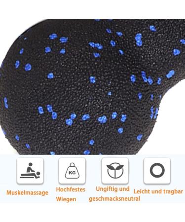 Fascia Training Set - Klein Faszien Roll Massage Balls & Trigger Point Release for Spine & Neck - Blue - Buy Online on GoSupps.com