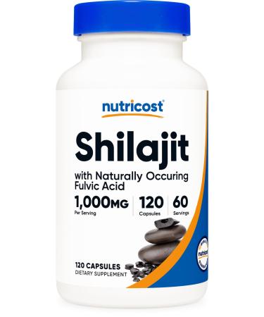 Nutricost Shilajit Capsules (1 000 mg Shilajit Per Serving) 120 Capsules | Shilajit Extract with Naturally Occuring Fulvic Acid - 60 Servings Gluten Free Non-GMO Vegan Friendly Dietary Supplement