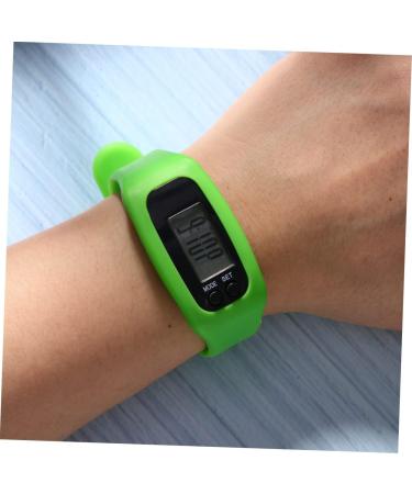 Toddmomy Step Smart Watch - Calorie & Heart Rate Tracker Digital Sport Watch with Silicone Strap for Running & Fitness - Green 24*2.8cm - Buy Online on GoSupps.com