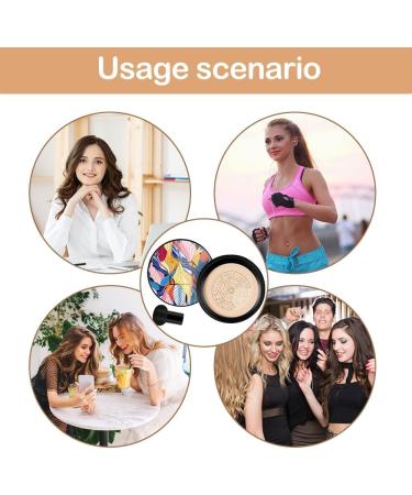  Generisch Air Cushion Mushroom CC Cream 2026 BB Cream Moisturizer Foundation Concealer Face Neck - Buy Online on GoSupps.com