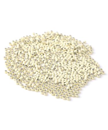 Vlasy Silicone Lined Nano Rings Beads for Nano Tip Hair Extensions Micro Nano Beads (1000pcs Blonde) 1000 Count(Pack of 1) Blonde