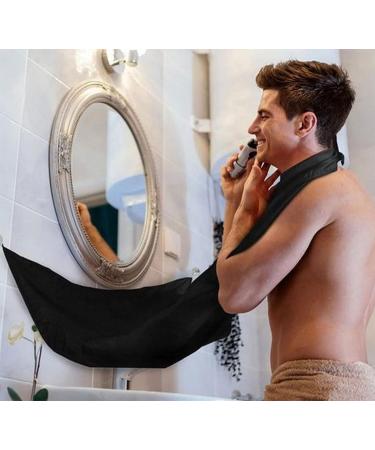 Beard Bib Beard Apron with 2 Suction Cups Apron Beard Catcher for Men Shaving Trimming Beard Catcher Apron for Bathroom Father Man Husband Great Gift(Black) - Buy Online on GoSupps.com