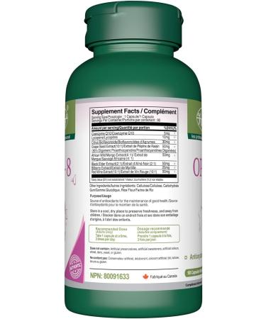 VORST OPC 8 90 Vegan Capsules | Super Antioxidant Supplement for Anti Aging & Heart Health | With High Potency 85% Oligomeric Proanthocyanidins Coenzyme Q10 Lycopene African Wild Mango Extract Black Elder Extract Bilberry Extract Red Wine Extract | 1 Bott - Buy Online on GoSupps.com