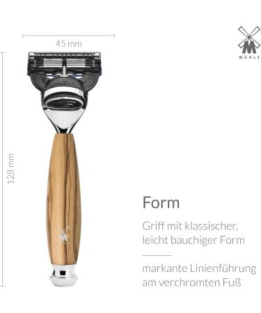 M HLE VIVO Olive Wood 3-Piece Black Fibre Razor Shaving Set | Premium Eco-Friendly Shaving Accessories - International Shipping Available - Buy Online on GoSupps.com