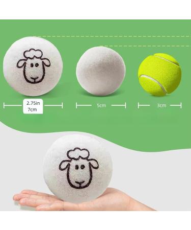 Dryer Balls Pack of 6 New Zealand Wool Dryer Balls Antistatic and Wrapping Handmade Sheep Head Pattern Dryer Balls for Tumble Dryers Shorten Drying Time - Buy Online on GoSupps.com