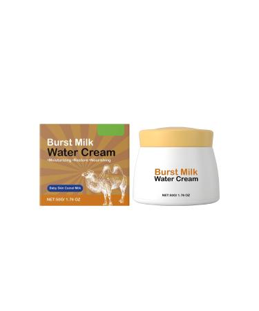 Camel Milk Water Cream With Glycerin & Mineral Oil for Long-Lasting Moisture to Help Skin Feel Supple & Smooth 50g / 1.76 oz