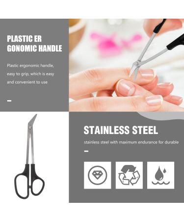 Minkissy Long Handled Toenail Scissors and Clipper - Easy Cuticle Scissor for Thick Toe Nails - Men, Women, Elderly - Black - Buy Online on GoSupps.com