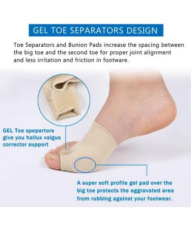 Bunion Corrector & Toe Separator Set for Foot Pain Relief - 2 Pairs - Buy Online on GoSupps.com