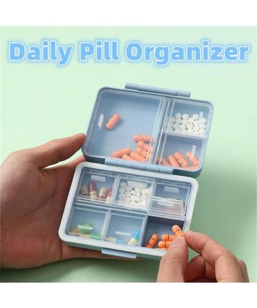2023 Portable Daily Pill Organizer - 9 Compartment Waterproof Pill Box for Travel & Vitamins - G-1PC-Green - Buy Online on GoSupps.com
