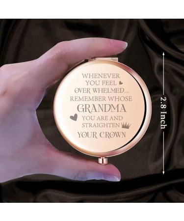 Remember Whose Grandma You Are - Rose Gold Compact Mirror: Unique Mother's Day & Birthday Gift - Buy Online on GoSupps.com