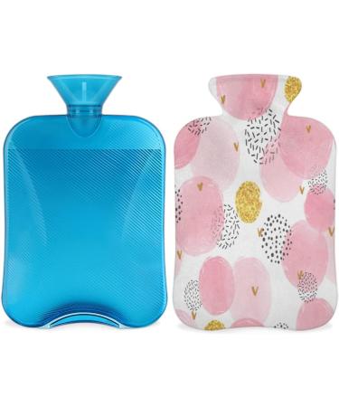 2L Pink Circle Heat Bottle for Pain Relief - Versatile Hot & Cold Therapy | PVC Hot Water Bottle for Menstrual Cramps Feet & Hand Warmer - Buy Online on GoSupps.com
