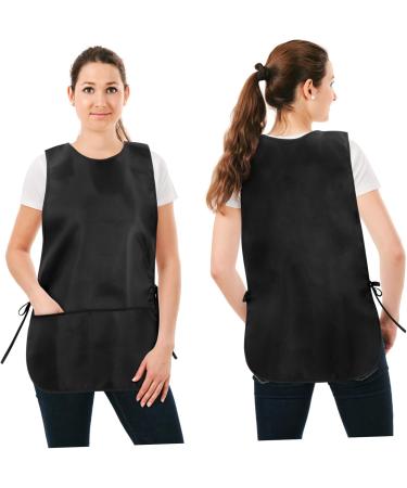 Amosfun Black Barber Apron Unisex Hair Salon Apron with 2 Pockets Stylist Apron Hairstylist Apron Restaurant Working Apron - Buy Online on GoSupps.com