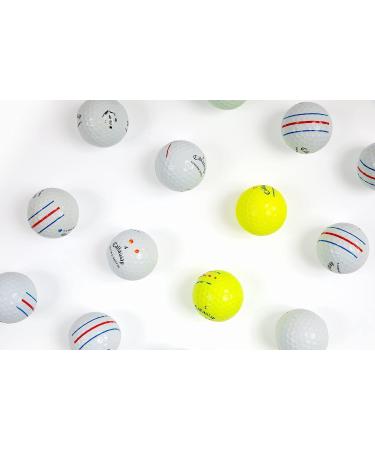 24 Recycled Clean Green Callaway ERC Triple Track Golf Balls - Bulk Mix in Good Condition with Mesh Carrying Bag - Cheap Golf Balls for Men - Buy Online on GoSupps.com