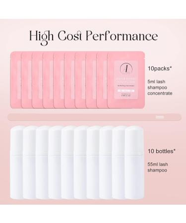 Allove Eyelash Shampoo Concentrate - 5ml x 10 for Eyelash Extensions | Sensitive Formula & Lavender Scent - Buy Online on GoSupps.com