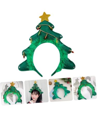 SAFIGLE Girl Hair Accessories Glitter Xmas Tree Headband Party Headband Xmas Tree Headband with Bell Christmas Tree Light up Headband Christmas Tree Hair Bands Glitter Headband Fabric - Buy Online on GoSupps.com
