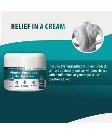 Plantar Fasciitis & Heel Spur Cream by PMT - Soothing Relief for Foot Pain with Arnica, Vitamin B6, Menthol & Aloe - 2.82 OZ - Buy Online on GoSupps.com