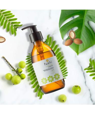 Fushi Argan & Amalaki Shampoo - Refillable Zero Waste 230ml Glass Bottle | Eco-Friendly Hair Care - Buy Online on GoSupps.com