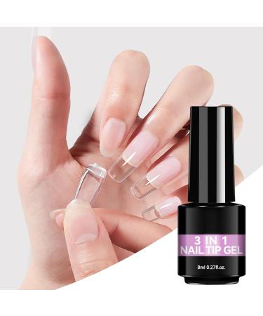 UV Gel Nail Glue | 8ml Odorless Adhesive UV Extension Glue | For Beginners and Professionals Nail Care Home Salon Manicure and Wedding - Buy Online on GoSupps.com